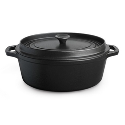 Cocotte Ovale Fonte culinaire Longueur 31 Noir - Henri Julien