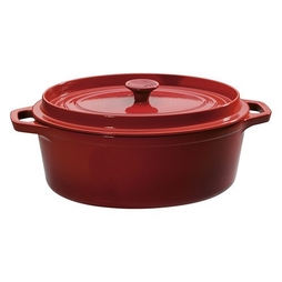 Cocotte Ovale Fonte culinaire Longueur 31 Rubis - Henri Julien