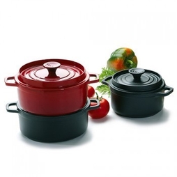 Cocotte\u0020Ronde\u0020Fonte\u0020culinaire\u0020\u00F828\u0020Noir