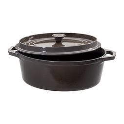 Cocotte Ovale Fonte culinaire Longueur 35 Taupe - Henri Julien