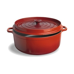 Cocotte\u0020Ronde\u0020Fonte\u0020culinaire\u0020\u00F828\u0020Rubis