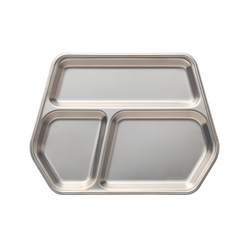 Plateau/Assiette 3 compartiments Inox 335x246mm - Degrenne - Henri Julien