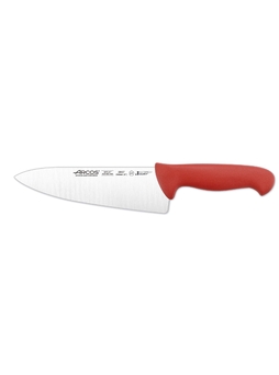Couteau de Cuisine Acier Nitrum 20cm Rouge