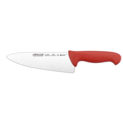 Couteau de Cuisine Acier Nitrum 20cm Rouge - Henri Julien