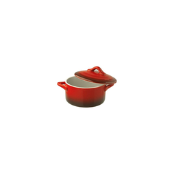 Cocotte rouge flammé + couvercle ø100mm - Henri Julien