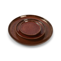 Assiette plate RED TAPA Ø240mm Porcelaine Rouge - Henri Julien