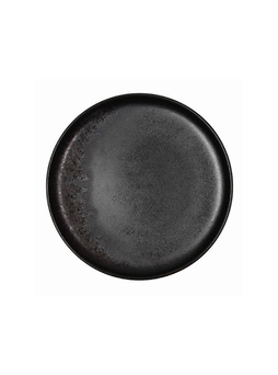 Assiette Plate RUST Ø260mm Porcelaine Aspect Bronze Noir