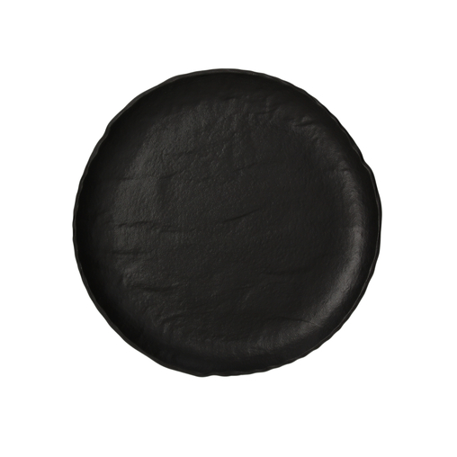 Assiette Plate VULCANIA BLACK Ø257mm Porcelaine - Henri Julien