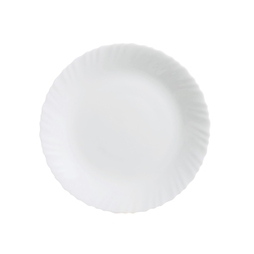 Assiette plate PRIMA FESTON ø250mm Verre Trempé Blanc -  Arcoroc - Henri Julien