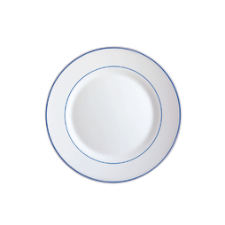 Assiette Plate RESTAURANT Ø235mm Verre Trempé Filet Bleu - Arcoroc - Henri Julien