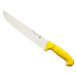 Couteau de Boucher Manche anti-glisse 25cm Jaune - Henri Julien