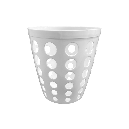 Corbeille papier plastique BASKET 12L Ø270xh285mm Blanc - Henri Julien