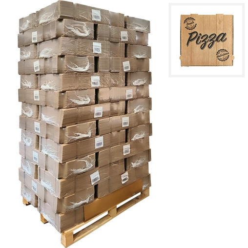 5200 Boîtes à pizza 26x26 kraft La palette - Henri Julien