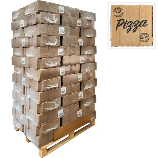 3900 Boîtes à pizza 33x33 kraft La palette - Henri Julien