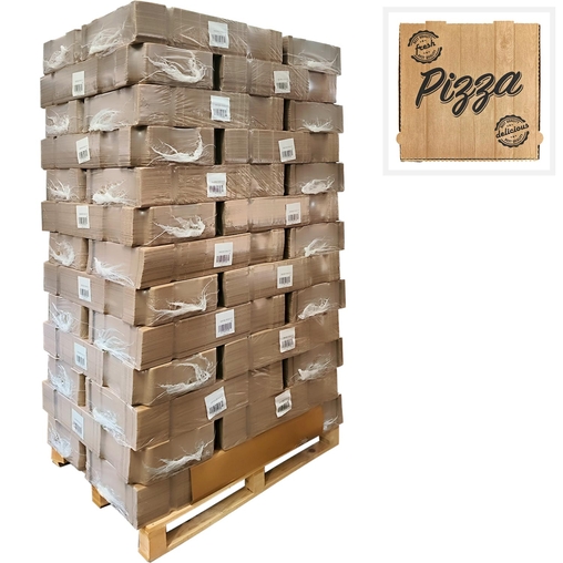 3900 Boîtes à pizza 31x31 kraft La palette - Henri Julien