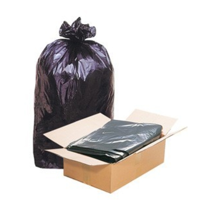Lot de 20 sacs poubelle 100 litres noir polyéthylène 82 x 87 cm