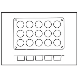 Moule 15 Petits Fours silicone - Henri Julien