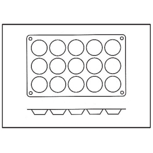 Moule 15 Tartelettes silicone - Henri Julien