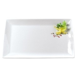 Assiette\u0020Plate\u0020Rectangle\u0020D\u00C9LICES\u0020325x150mm\u0020Porcelaine\u0020Blanc