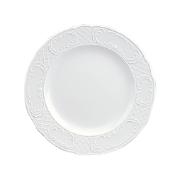 Assiette plate SULLY décor relief Ø270mm Porcelaine Blanc - Henri Julien