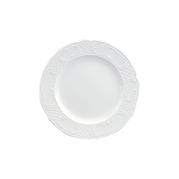 Assiette\u0020plate\u0020SULLY\u0020d\u00E9cor\u0020relief\u0020\u00D8200mm\u0020Porcelaine\u0020\u0020Blanc