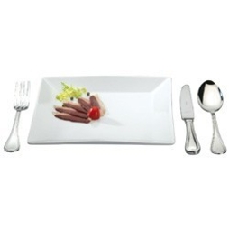 Assiette\u0020Plate\u0020Carr\u00E9e\u0020D\u00C9LICES\u0020190x190mm\u0020Porcelaine\u0020Blanc