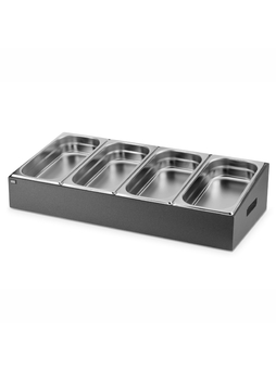 Casier support Gastro Cubic + 4 bacs GN1/3 Inox