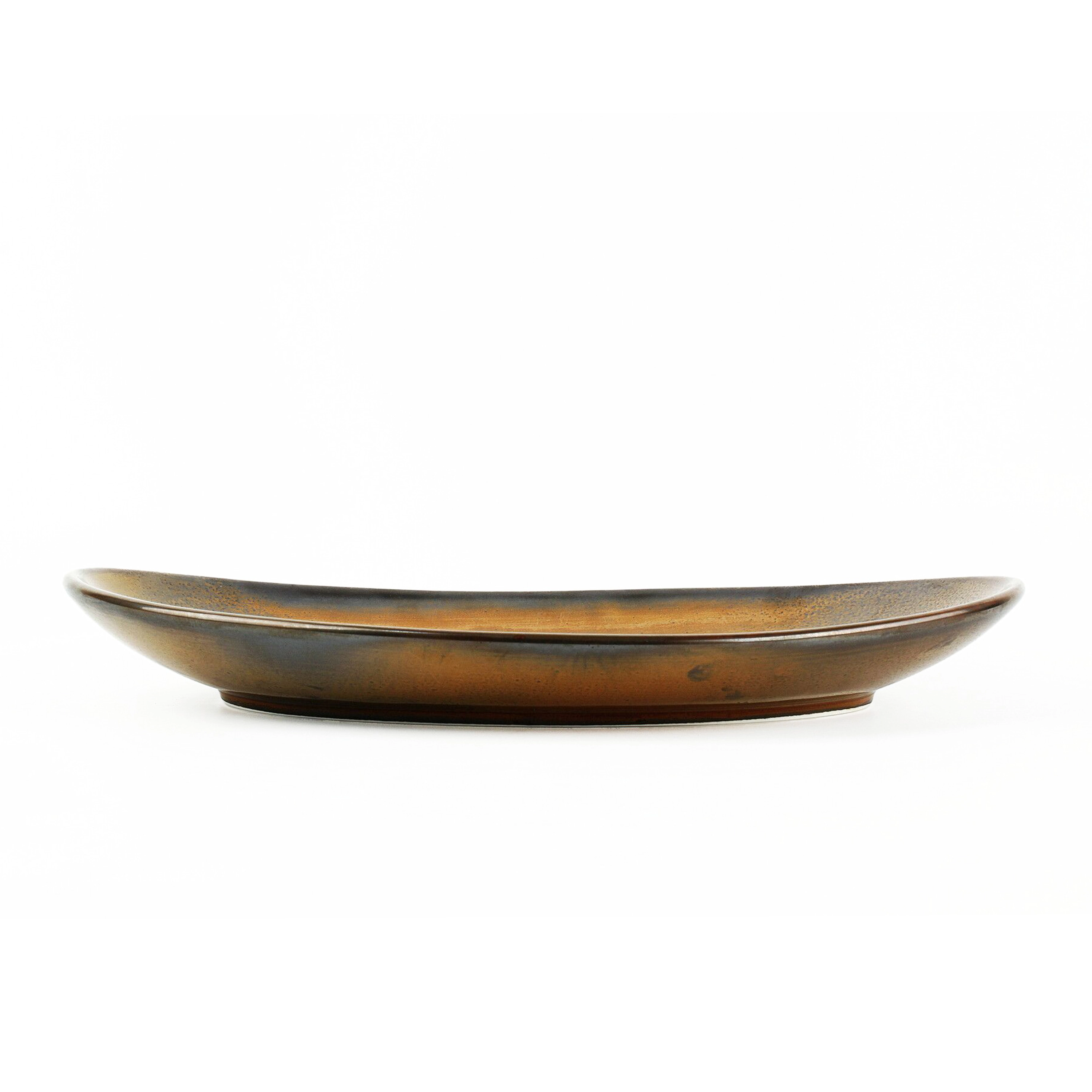 Assiette ovale ESCURA 330x225xh40mm Porcelaine Marron - Fine2Dine - Henri Julien