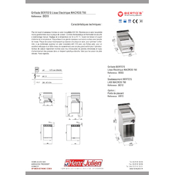 Grillade Électrique L400 BERTO'S Macros 700 - Henri Julien