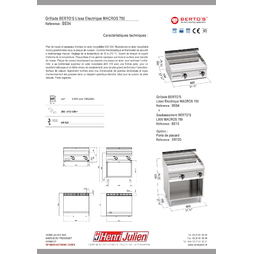Grillade Électrique L800 BERTO'S Macros 700 - Henri Julien